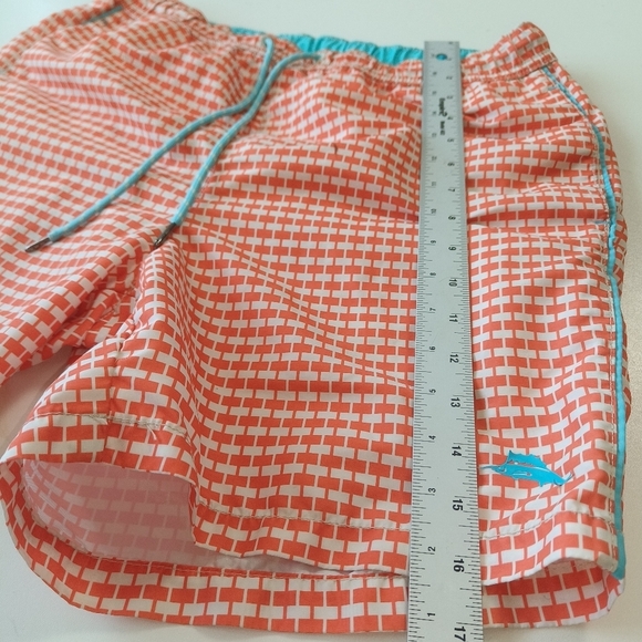 Tommy Bahama Relax orange/white men's swim shorts with safety briefs size M pool - Picture 4 of 11